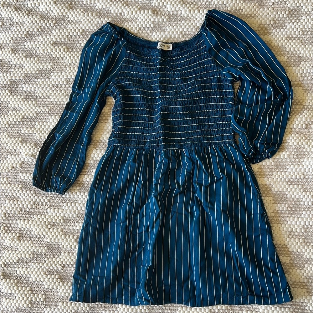 Abercrombie Kids Blue Smocked Sundress with Bishop Sleeves